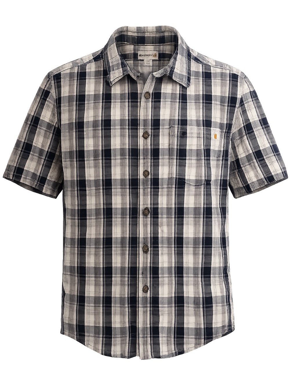 Carhartt Relaxed Fit Short Sleeve Plaid Button-Up Shirt Men’s Large